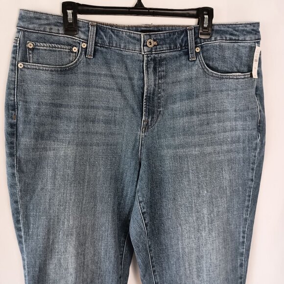 Talbots Modern High Waist Ankle Jeans Plus Size 18W Blue Denim NWT Stretch - Picture 2 of 7